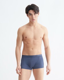 CK Black Low Rise Trunks, Blue Edge, hi-res
