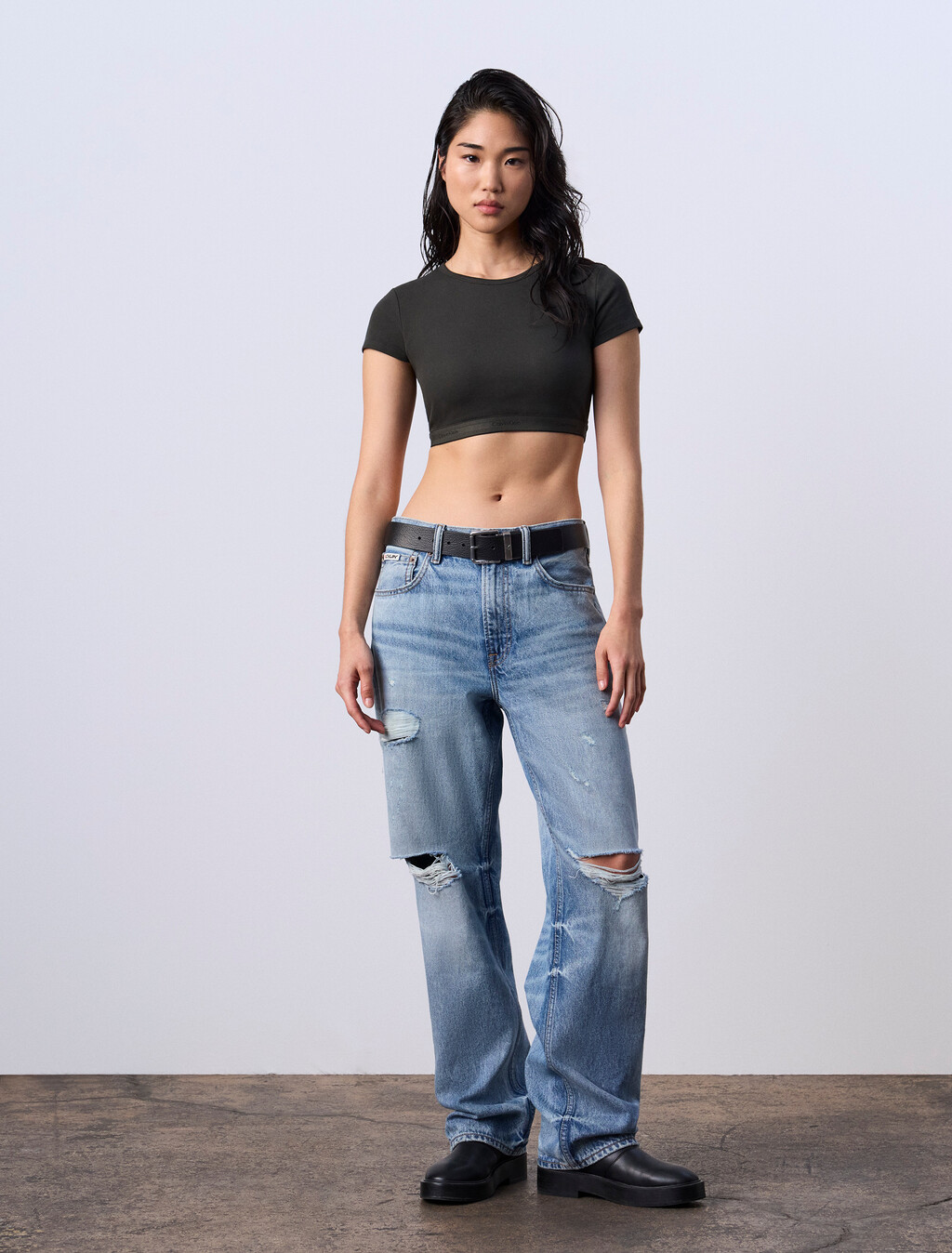 Jung Kook for Calvin Klein Heritage Cotton Lightly Lined T-Shirt Bralette, Peat, hi-res
