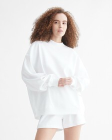 Hybrid Comfort Back Slogan Sweatshirt, Bright White, hi-res