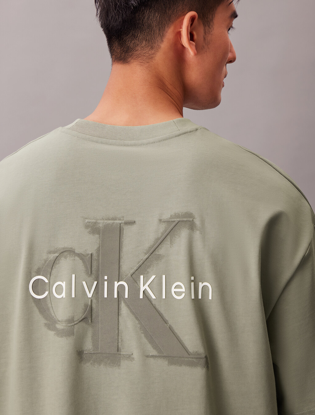 Oversized Embossed Monogram Tee, Shadow, hi-res