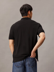 Cotton Piqué Polo Shirt, Black, hi-res