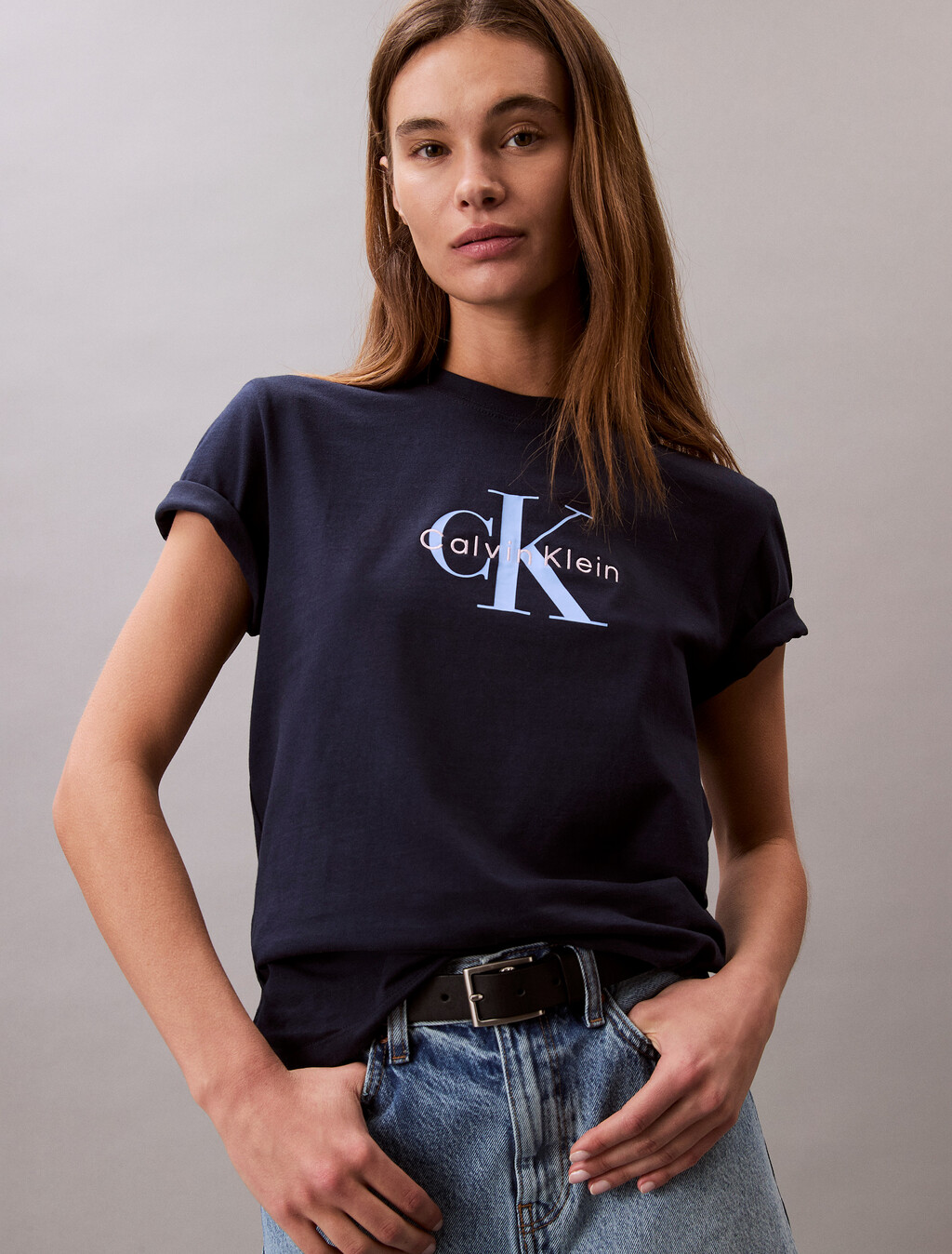 Monogram T-shirt, Dark Sapphire, hi-res