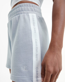 SIDE LOGO TAPE SWEATSHORTS, Silver Sky, hi-res