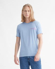 Pima Cotton Stretch Logo Tee, Iceland Blue, hi-res
