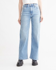 37.5 Light Blue Wide Leg Jeans, Light Blue, hi-res