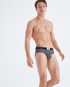 Calvin Klein 1996 Micro Hipster Brief, WARPED LOGO PRINT_BLACK, hi-res