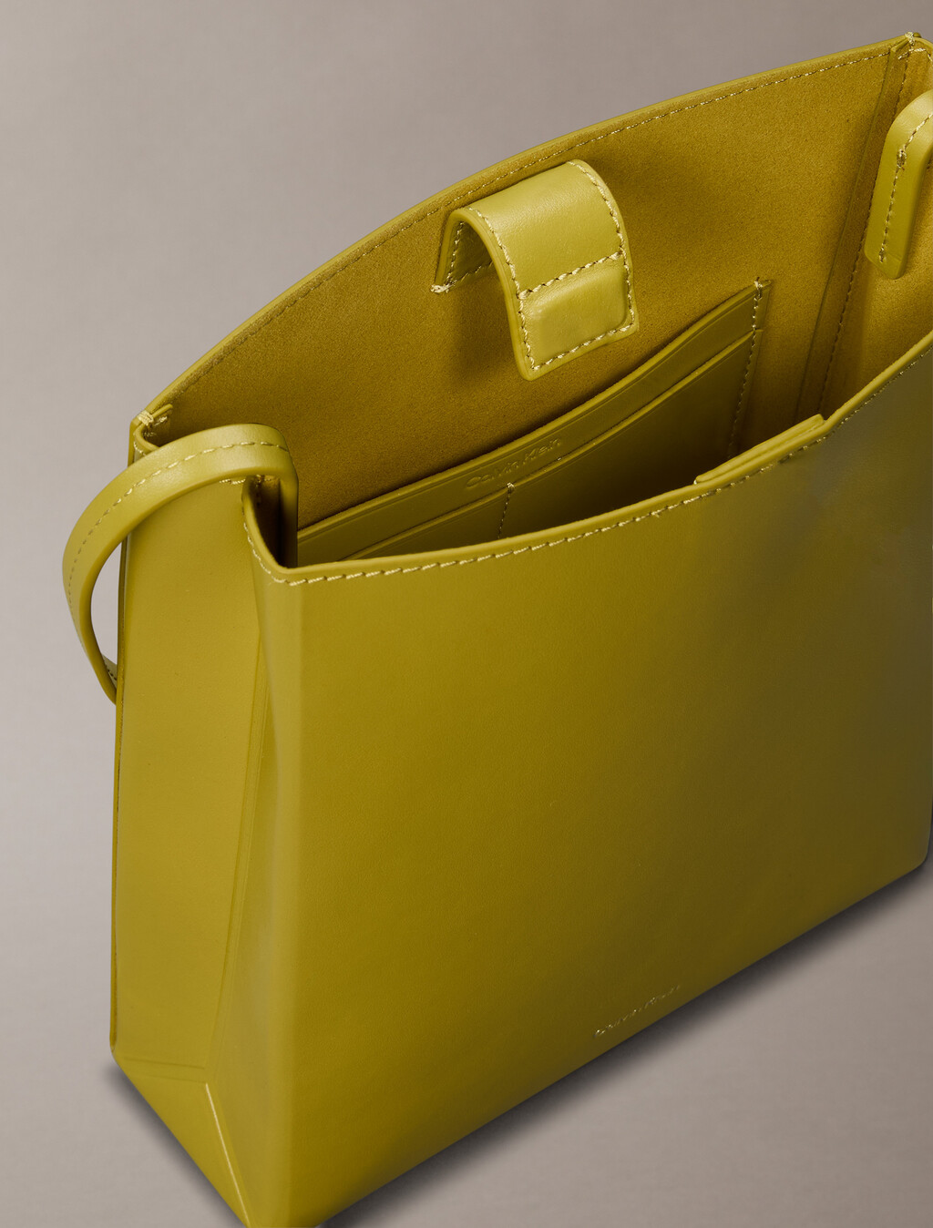CK Paper Bag Leather Crossbody, Avocado Oil, hi-res