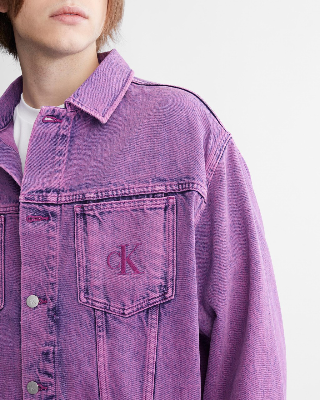 Unisex Boxy Denim Jacket, Denim Medium, hi-res