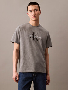 Monogram Logo Graphic Classic Crewneck T-Shirt, Med Grey Htr, hi-res
