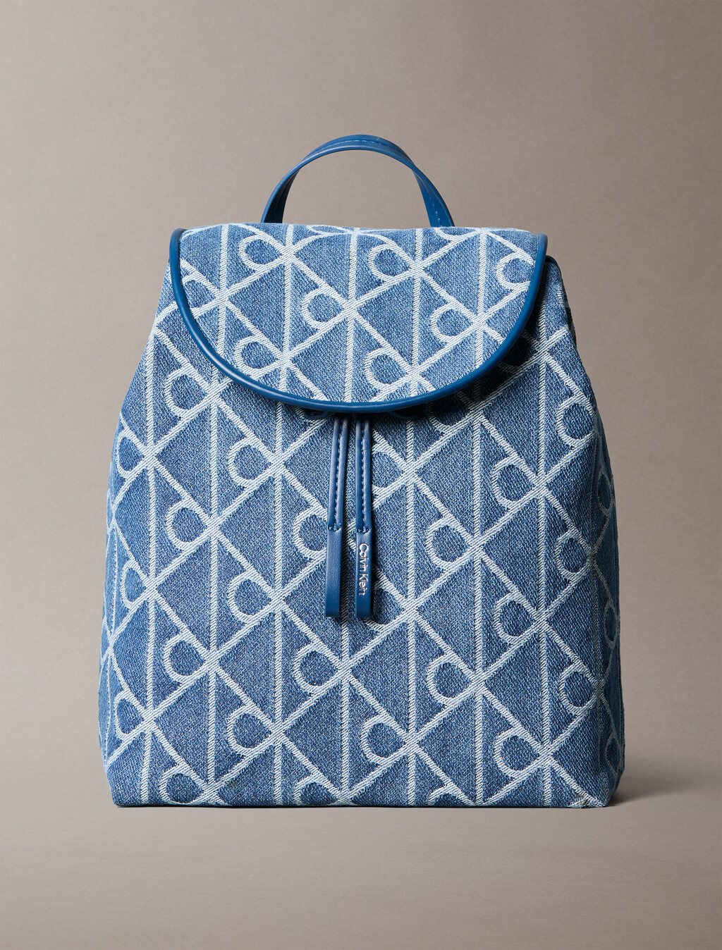 Denim Logo Jacquard Backpack, Denim JQD Medium Wash, hi-res