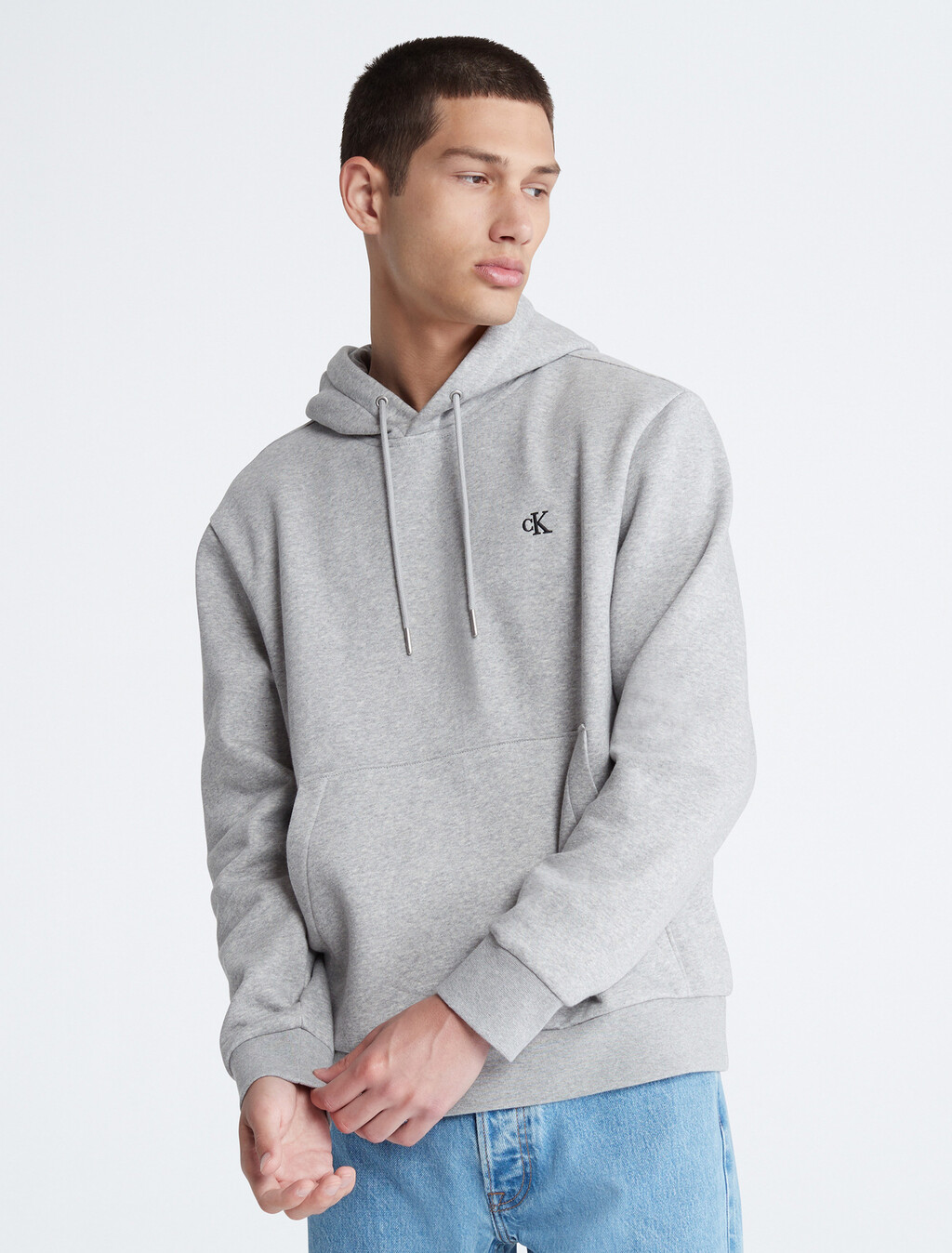 Archive Logo Fleece Hoodie, Heroic Grey Heather, hi-res