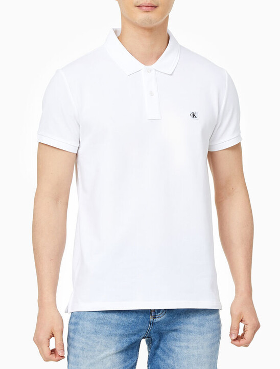 CK Logo Badge Slim Polo Shirt