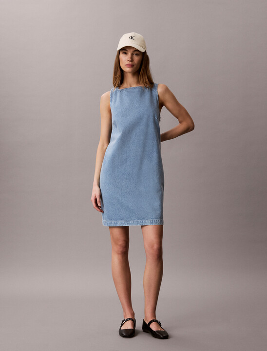 Denim Mini Shift Dress