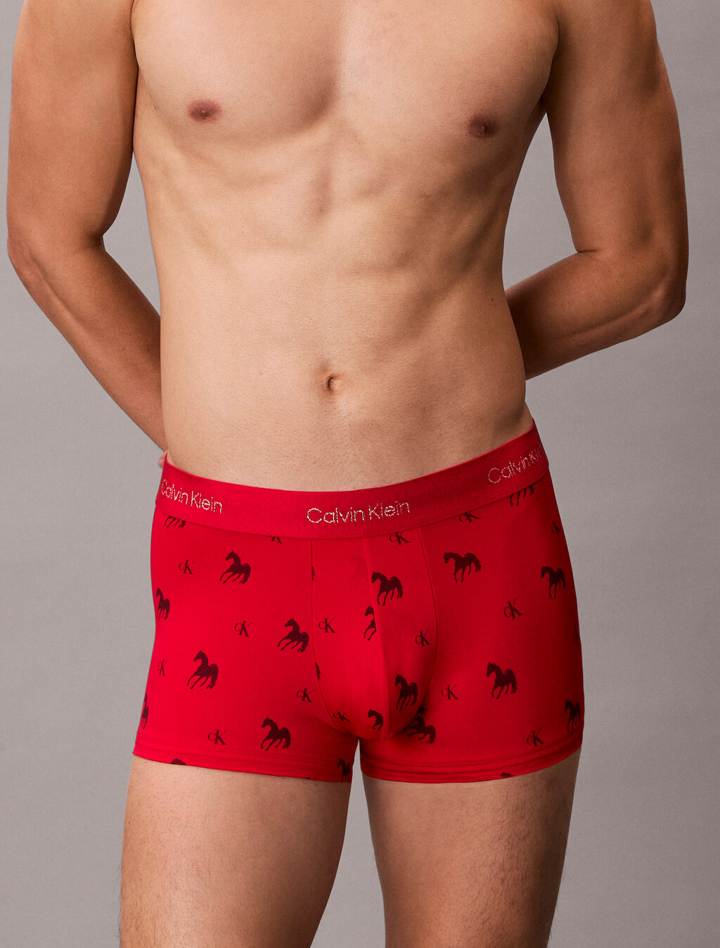 Lunar New Year Low Rise Trunk, Untamed Horses_Rouge, hi-res