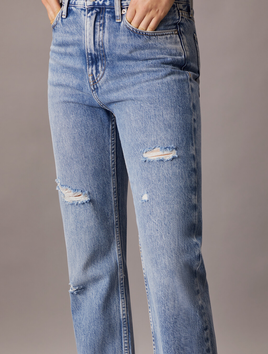 Eco Cool High Rise Straight Jeans, Denim Light, hi-res