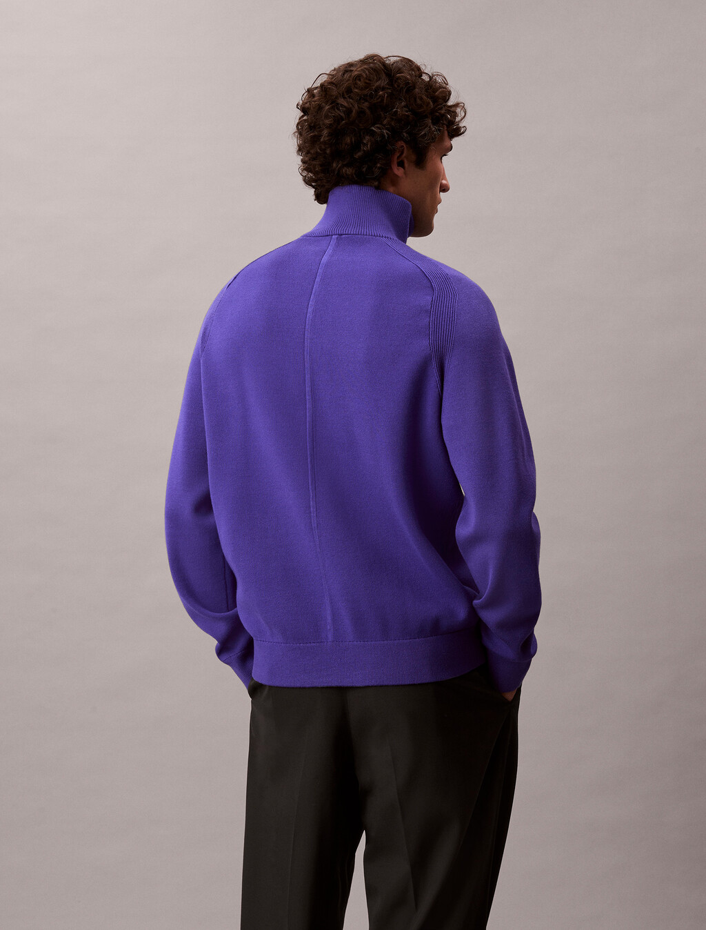 Tech Knit Quarter Zip Sweater, Purple Craze, hi-res