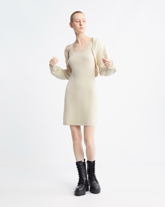 Feminine 2 In 1 Knit Dress