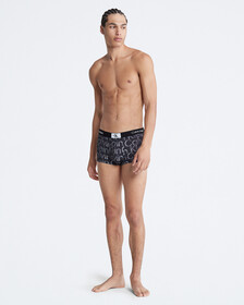 Calvin Klein 1996 Micro Low Rise Trunks, HALFTONE GLITCH LOGO PRINT+BLACK, hi-res