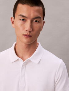 Luxe Slim Polo, Bright White, hi-res