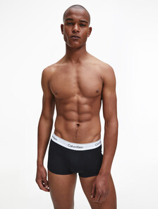 Cotton Stretch 3 Pack Low Rise Trunk, 1 Black / 1 White / 1 Grey Heather, hi-res