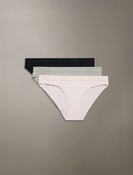 Monochrome Cotton Stretch Cheeky Bikini 3 Pack