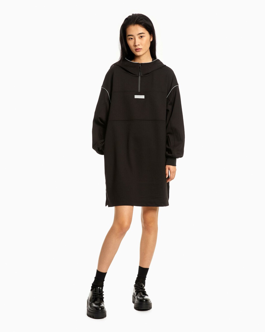 RECONSIDERED LONG SWEAT DRESS, Ck Black, hi-res