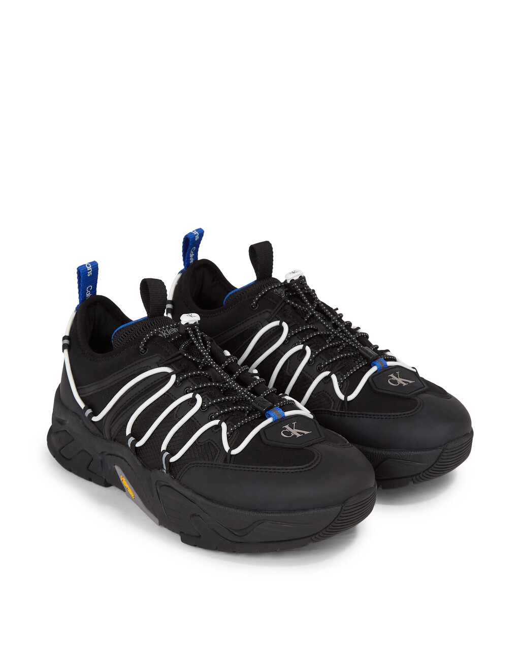 Vibramâ® Chunky Trainers, Black/Bright White/Lapis Blue, hi-res