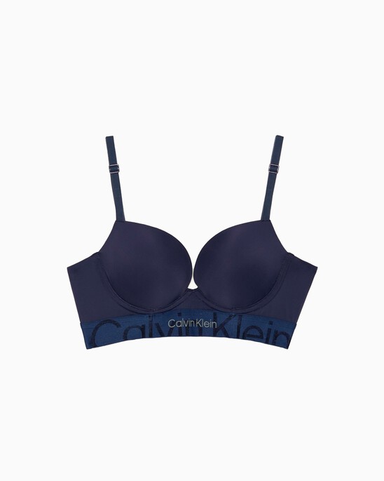 EMBOSSED ICON MICRO PUSH UP PLUNGE BRA