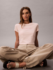 Institutional Baby Tee, Cloud Pink, hi-res