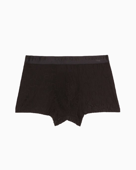 CK BLACK LOGO JACQUARD LOW RISE TRUNKS