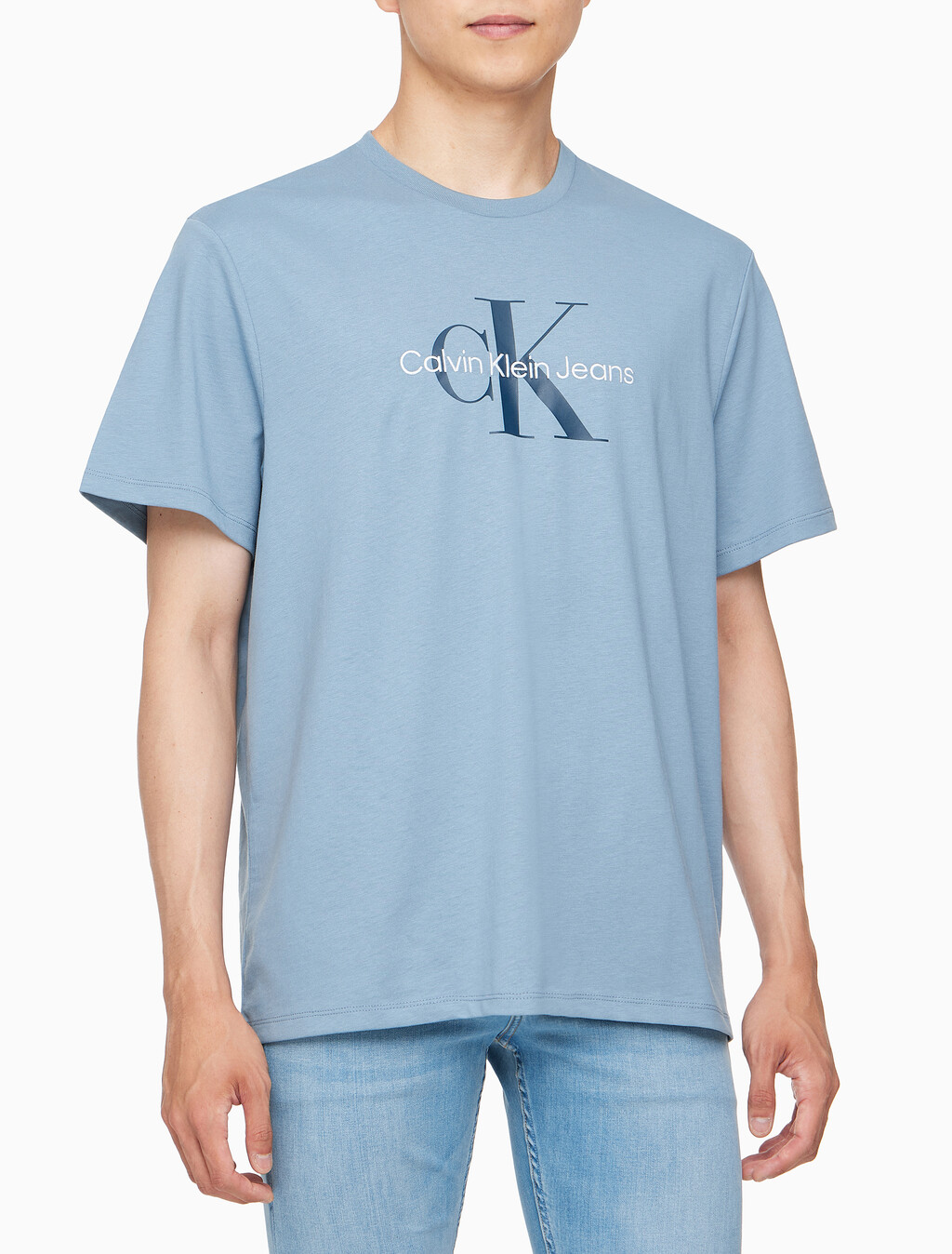 Monogram Logo Graphic Classic Crewneck T-Shirt, Windward Blue, hi-res