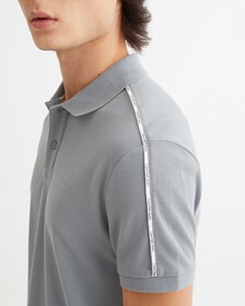 LOGO PIPING POLO, Overcast Grey, hi-res