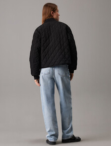 Relaxed Quilted Bomber Jacket, Ck Black, hi-res