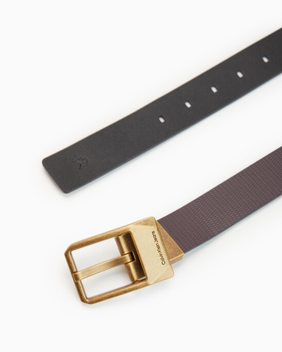 Classic Faceted Buckle Reversible Belt 3.5Cm