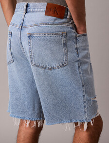 Lightweight Eco Cool Denim Shorts, FADED GOLD, hi-res