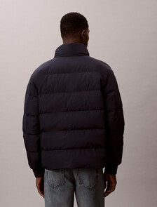 Chenille Monogram Puffer Jacket, Dark Sapphire, hi-res