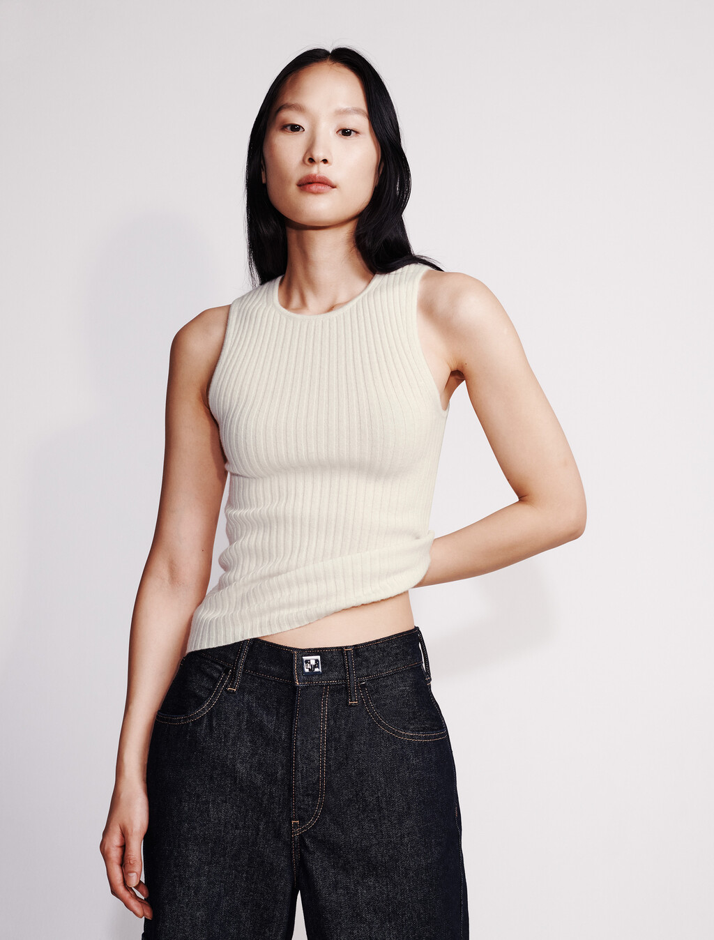 High Rise Wide Leg Jeans, Rinse Denim, hi-res
