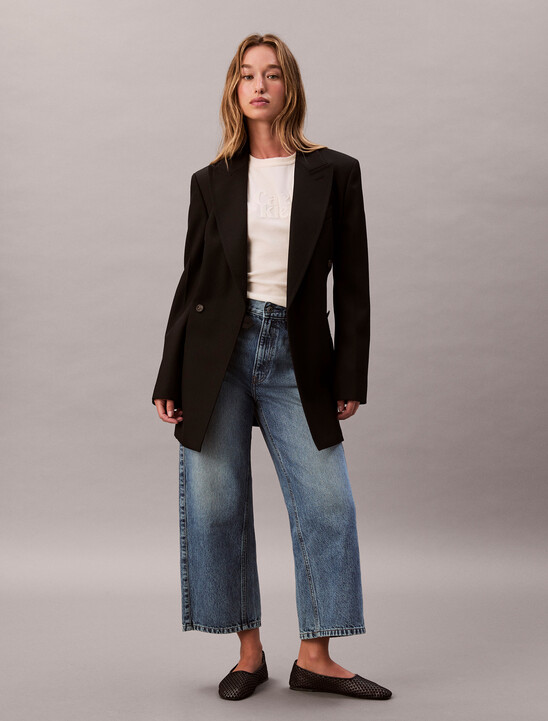 Velour Embossed Logo Graphic Slim T-Shirt