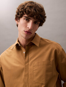 Classic Cotton Long Sleeve Shirt, Classic Camel, hi-res