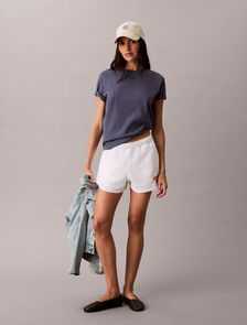 Towel Terry Dolphin Shorts, Bright White, hi-res