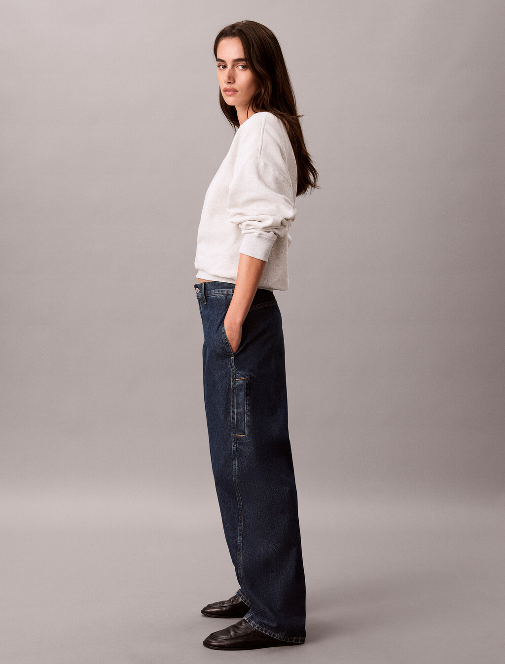 Relaxed Cargo Barrel Jeans, AUTUMN DUSK, hi-res