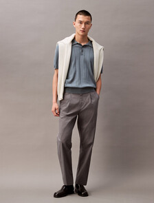 Tech Soft Touch Pleated Pants, Castlerock, hi-res