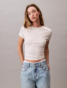 All-over Monogram Classic T-Shirt, BLANC DE BLANC AOP, hi-res