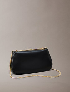 Monogram Logo Hardware Chain Shoulder Bag, BLACK / ANTIQUE LIGHT GOLD, hi-res