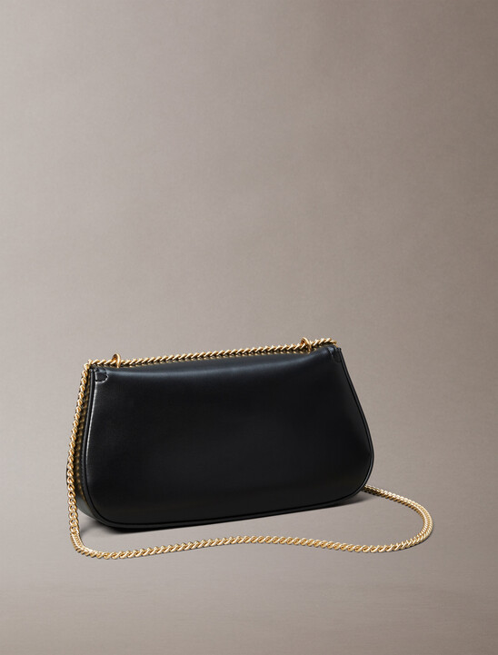 Monogram Logo Hardware Chain Shoulder Bag