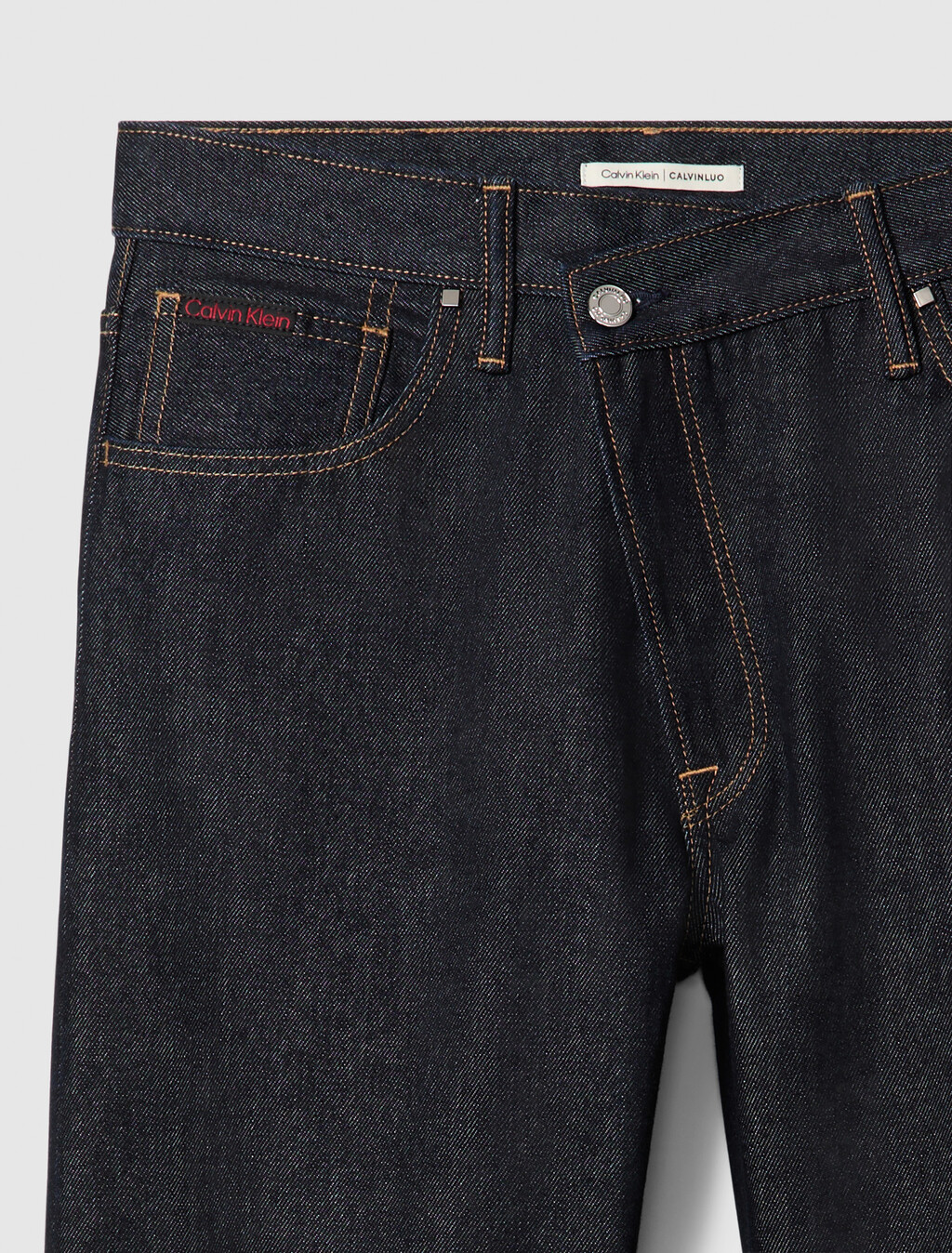 90s Straight Asymmetric Jeans, Rinse Denim, hi-res