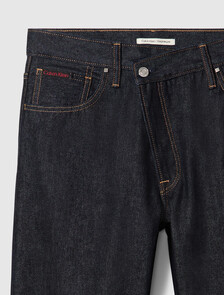 90s Straight Asymmetric Jeans, Rinse Denim, hi-res