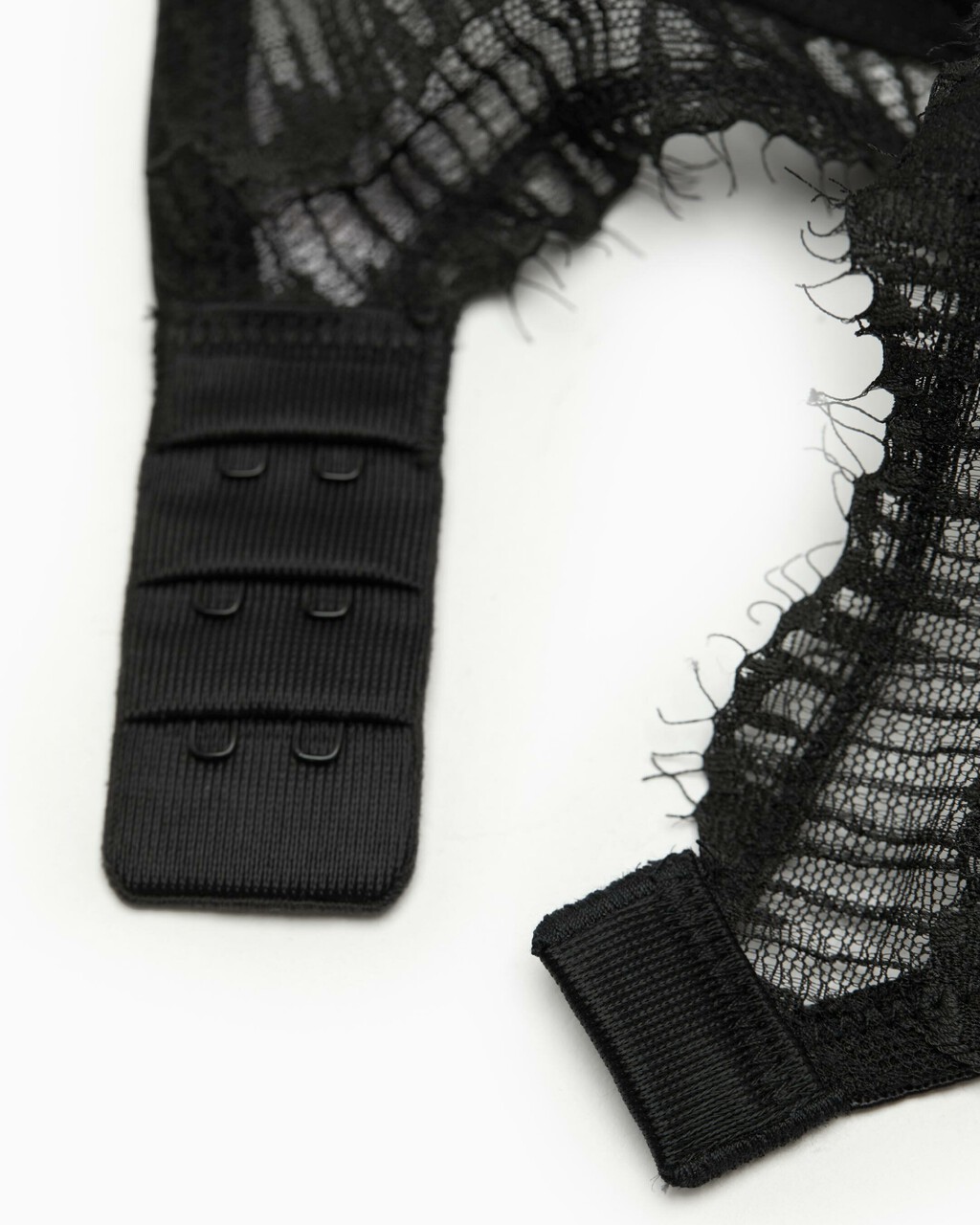 CK Black Linear Lace Push Up Plunge Bra, Black, hi-res