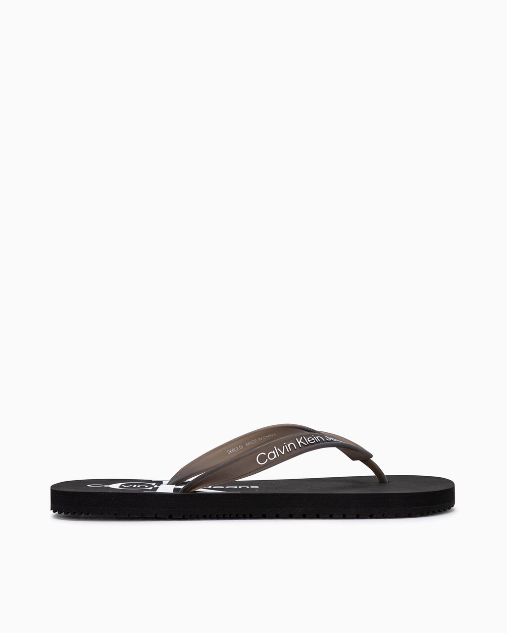 MONOGRAM FLIP FLOPS, Black, hi-res