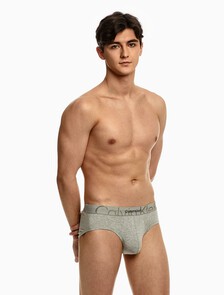 Embossed Icon Cotton Hipster Briefs, Grey Heather, hi-res